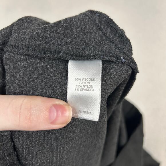 J Jill Womens Size L Ponte Slim Leg Pull On Pants Casual Classic Dress Dark Gray - Picture 8 of 10